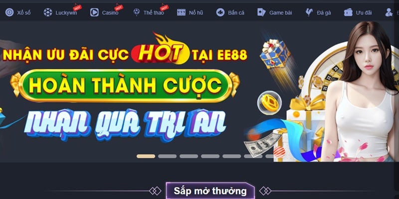 Giao diện chính của nhà cái Lô Đề uy tín  EE88 